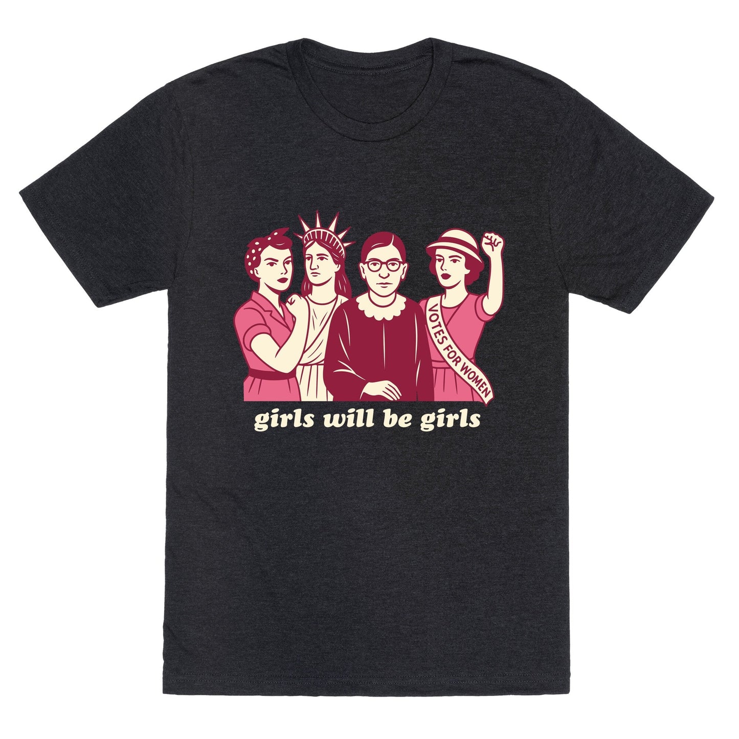 Girls Will Be Fourth of July Unisex Triblend - Adult & Kids T-Shirts, Sweatshirts & Hoodies apparel design preview 1