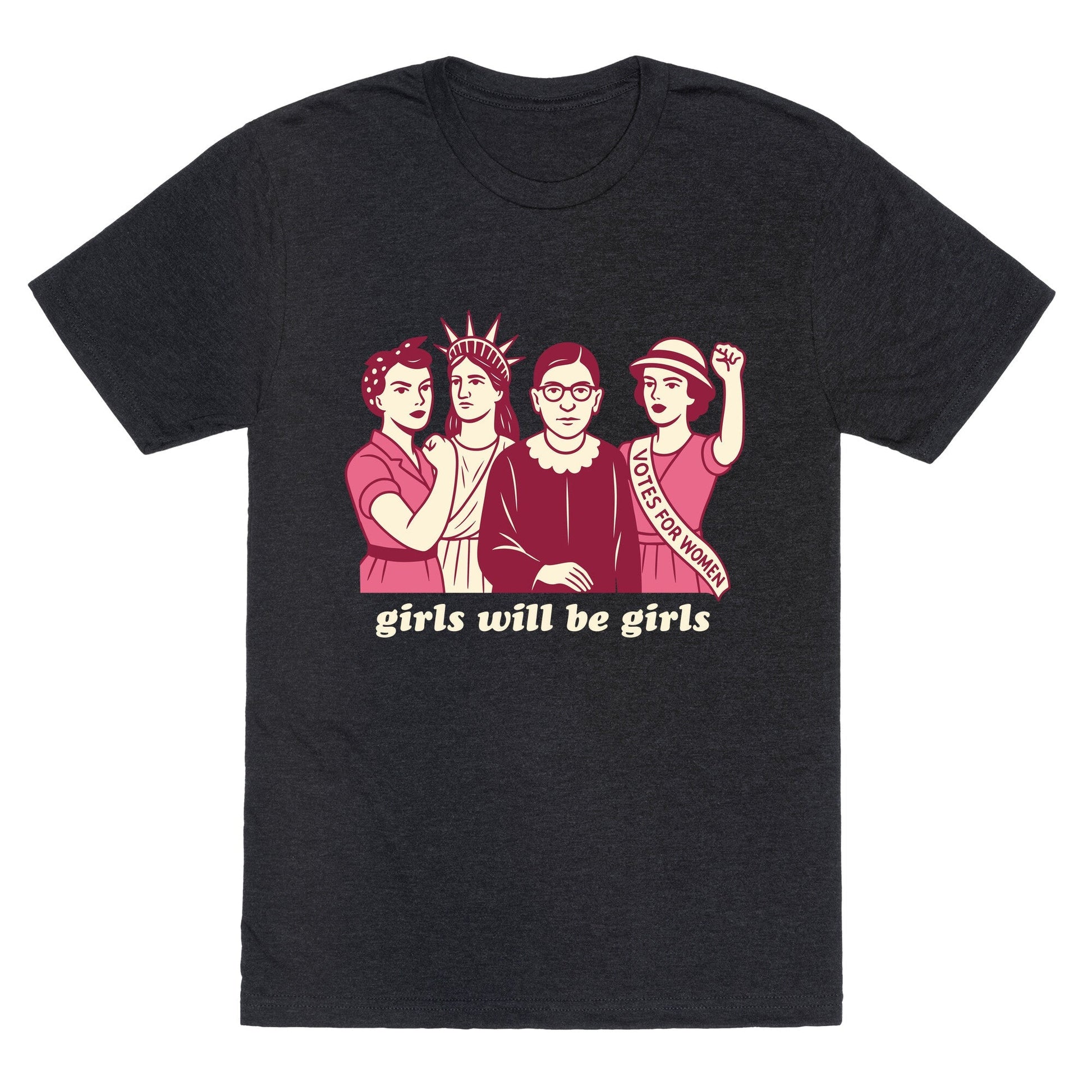 Girls Will Be Fourth of July Unisex Triblend - Adult & Kids T-Shirts, Sweatshirts & Hoodies apparel design preview 1