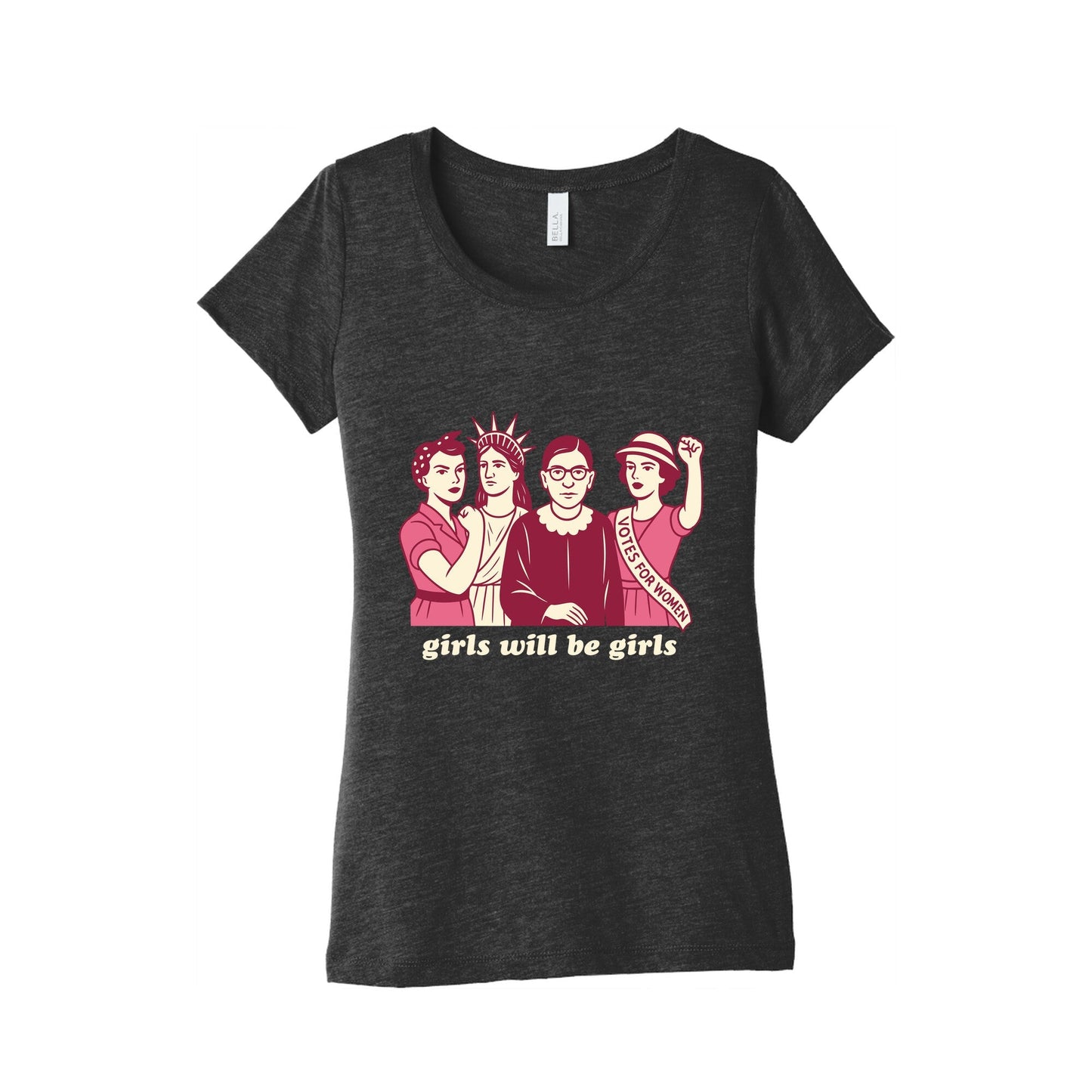Girls Will Be Fourth of July Womens Triblend - Adult & Kids T-Shirts, Sweatshirts & Hoodies apparel design preview 1
