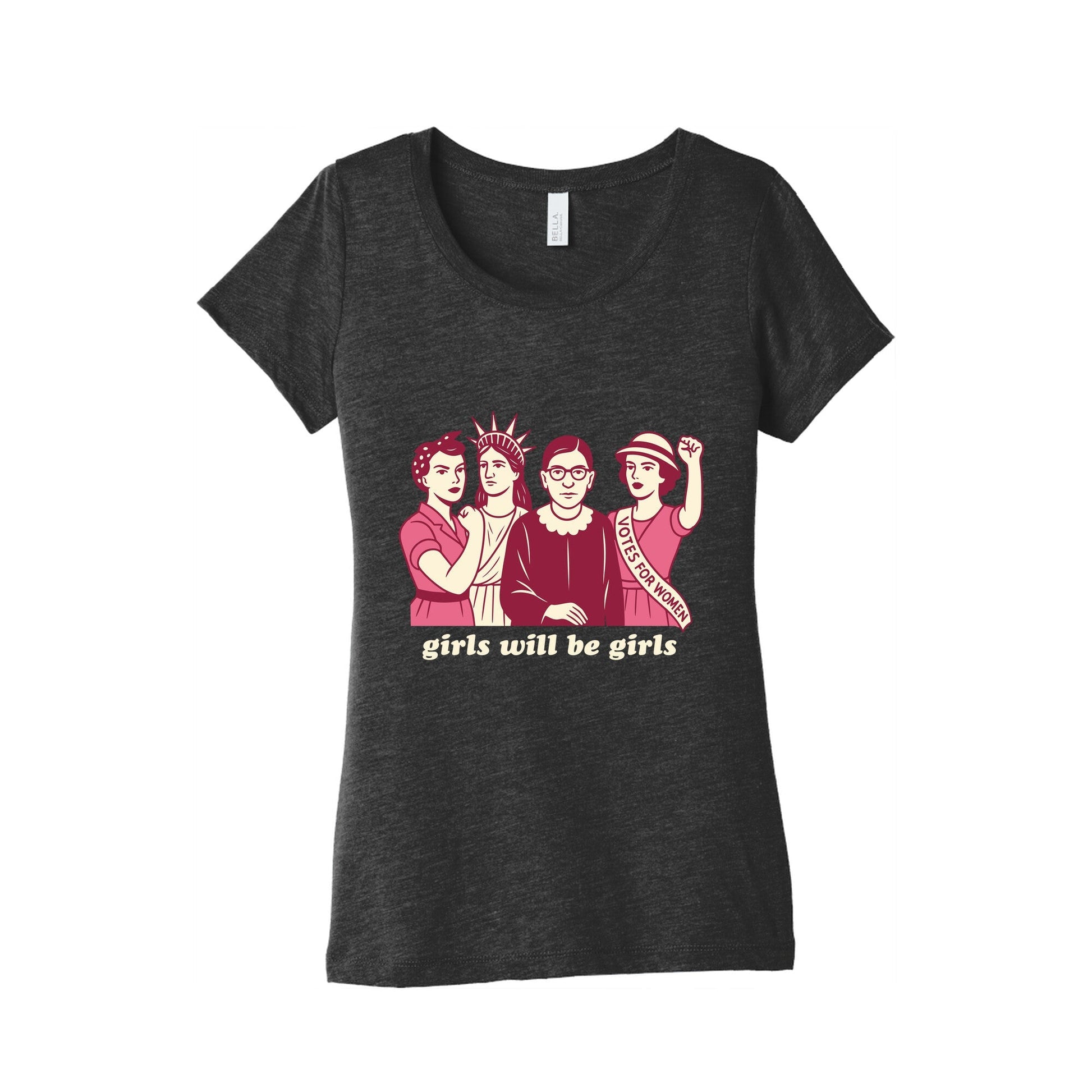 Girls Will Be Fourth of July Womens Triblend - Adult & Kids T-Shirts, Sweatshirts & Hoodies apparel design preview 1