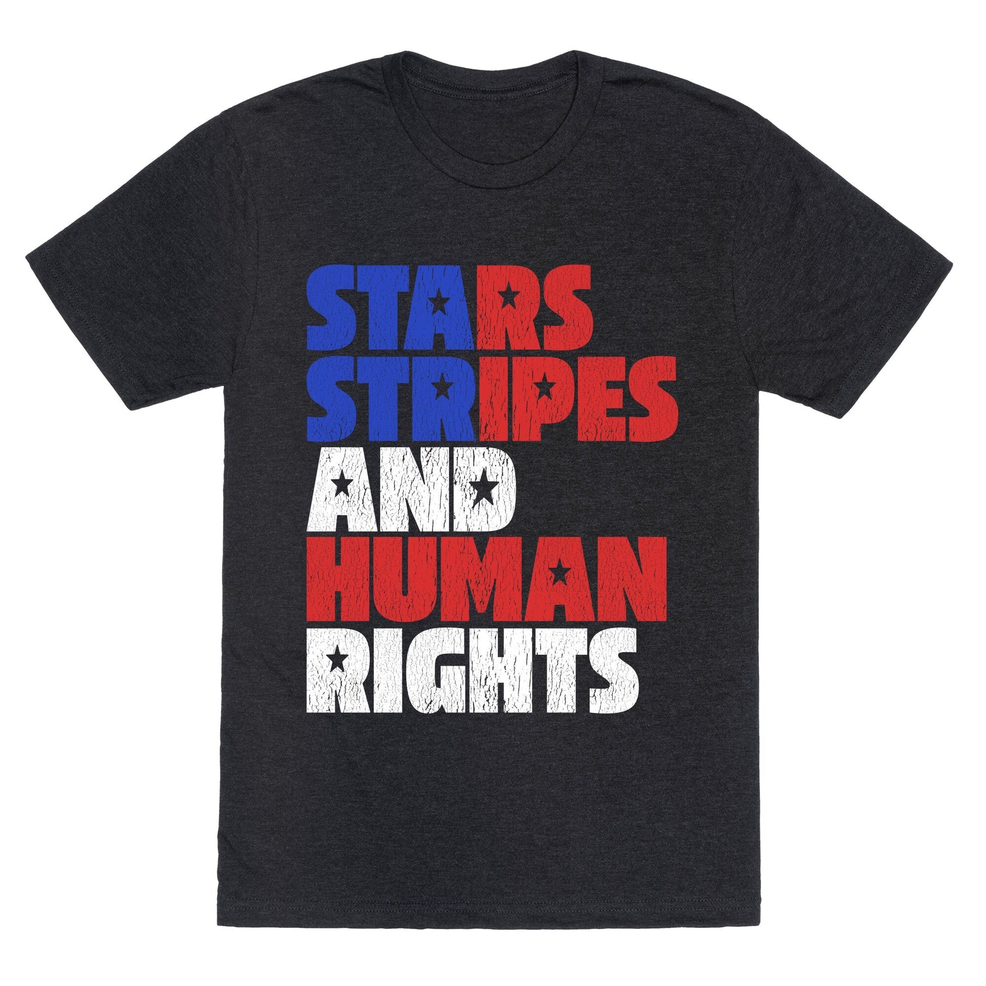 Starts Stripes Human Rights July 4th Unisex Triblend - Adult & Kids T-Shirts, Sweatshirts & Hoodies apparel design preview 1