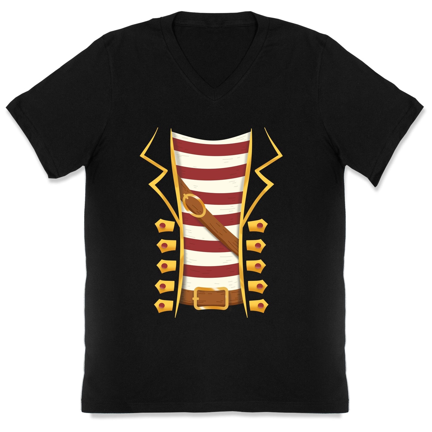Buccaneer Halloween Pirate Costume V-Neck - Adult & Kids T-Shirts, Sweatshirts & Hoodies apparel design preview 1