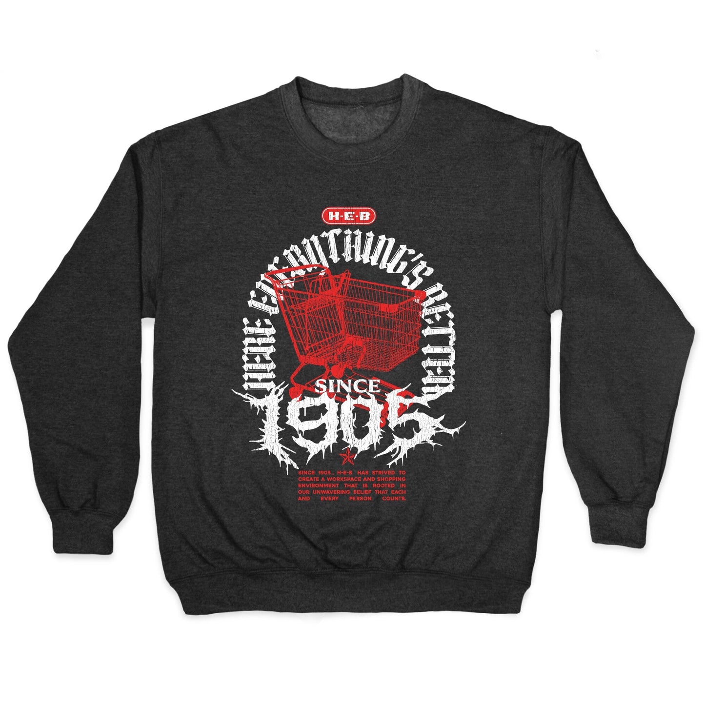 H-E-B Metal Crewneck - Adult & Kids T-Shirts, Sweatshirts & Hoodies apparel design preview 1