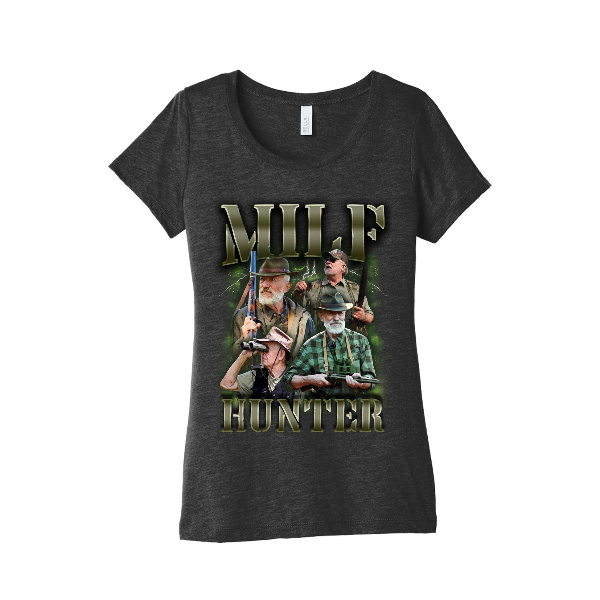 MILF Hunter Womens Triblend - Adult & Kids T-Shirts, Sweatshirts & Hoodies apparel design preview 1