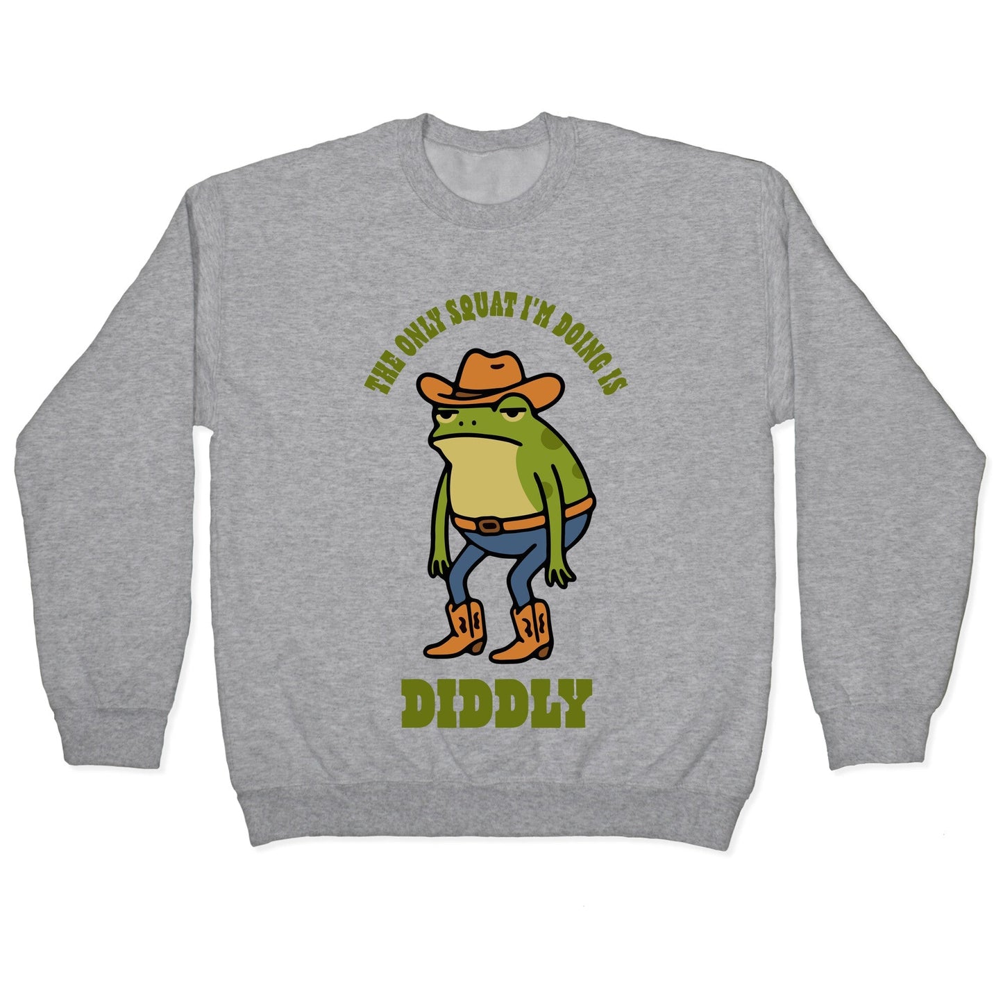 Diddly Squat Frog Crewneck - Adult & Kids T-Shirts, Sweatshirts & Hoodies apparel design preview 1