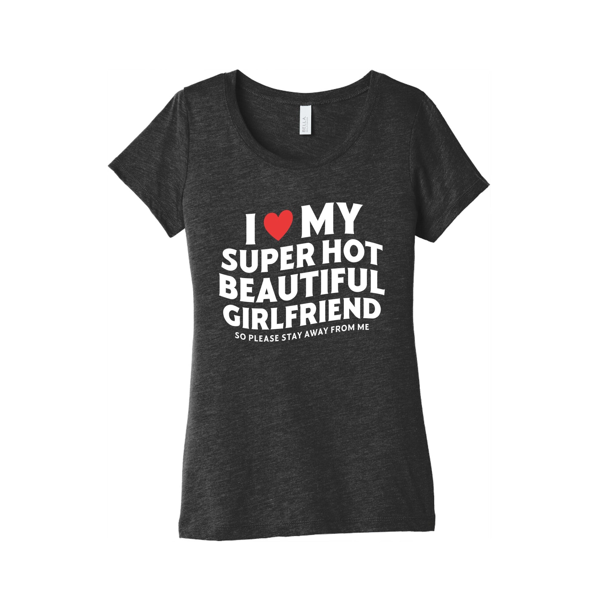 I Love My Girlfriend Womens Triblend - Adult & Kids T-Shirts, Sweatshirts & Hoodies apparel design preview 1