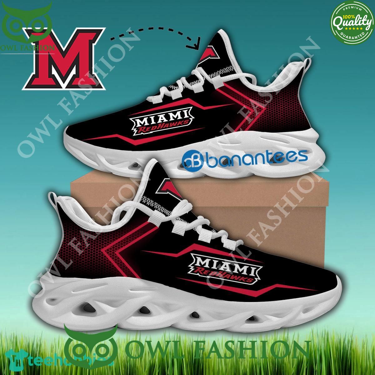 Miami RedHawks OH NCAA Chunky Sneaker Urban Max Soul - Adult & Kids T-Shirts, Sweatshirts & Hoodies apparel design preview 1