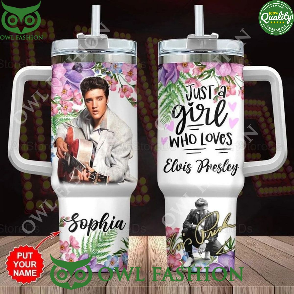 Personalized Just a girl who loves Elvis Presley - Adult & Kids T-Shirts, Sweatshirts & Hoodies apparel design preview 1