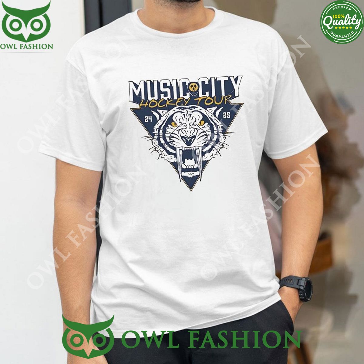 Music City Hockey Tour Tiger Logo 2024 2025 - Adult & Kids T-Shirts, Sweatshirts & Hoodies apparel design preview 1