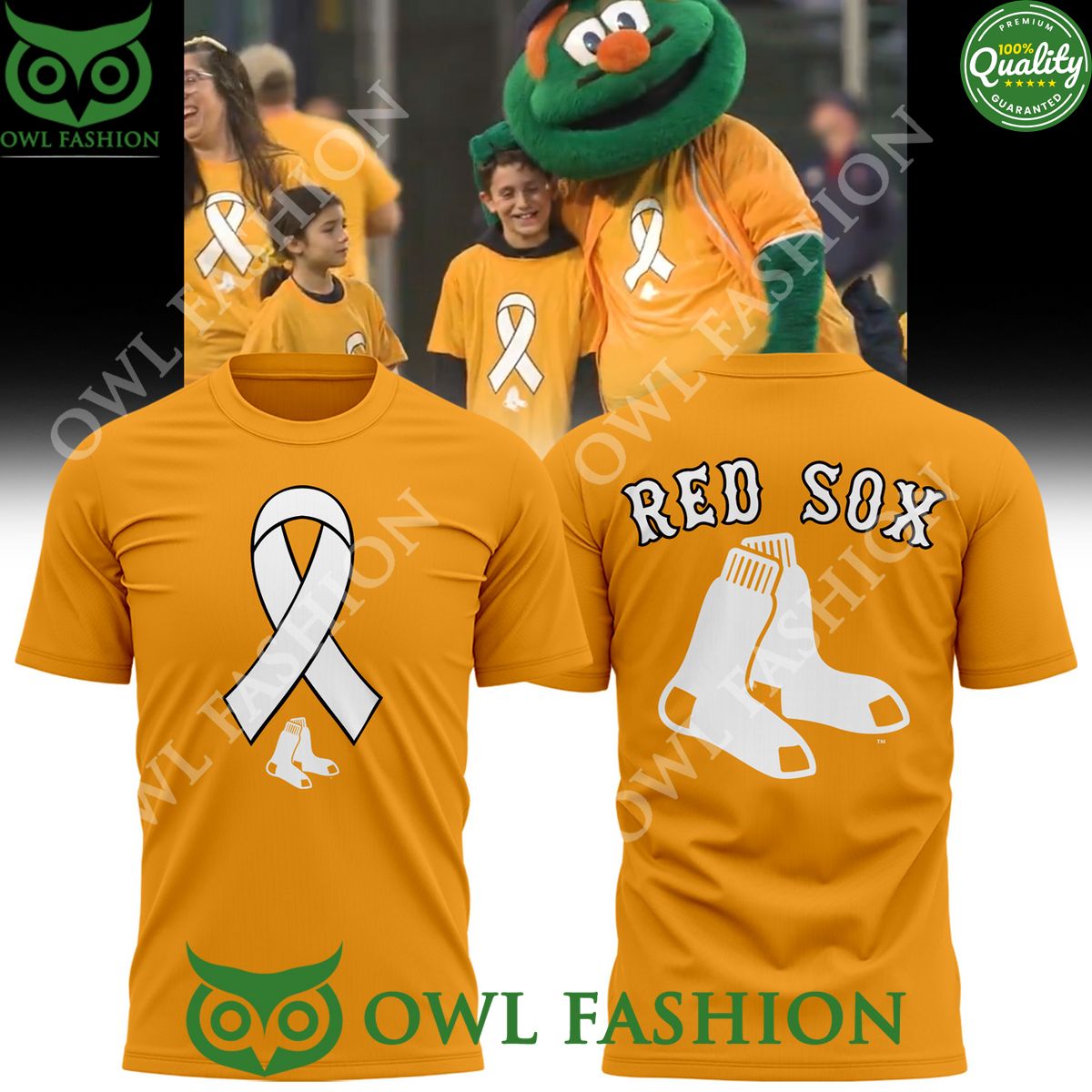 Boston Red Sox Honoring Childhood Cancer Awareness - Adult & Kids T-Shirts, Sweatshirts & Hoodies apparel design preview 1