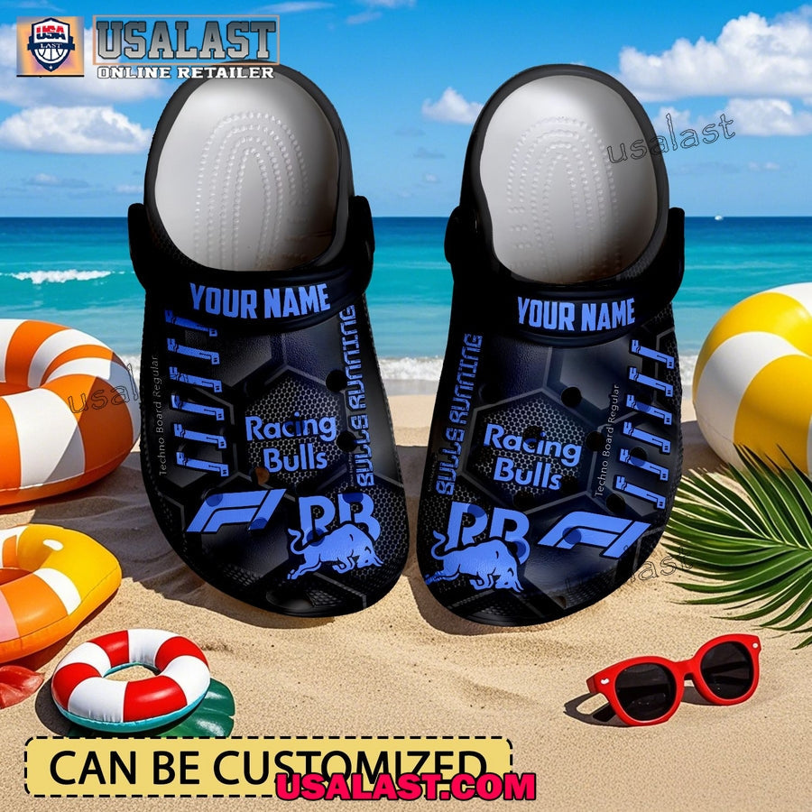Racing Bulls F1 Team Custom Name Crocs Clogs Shoes - Adult & Kids T-Shirts, Sweatshirts & Hoodies apparel design preview 1