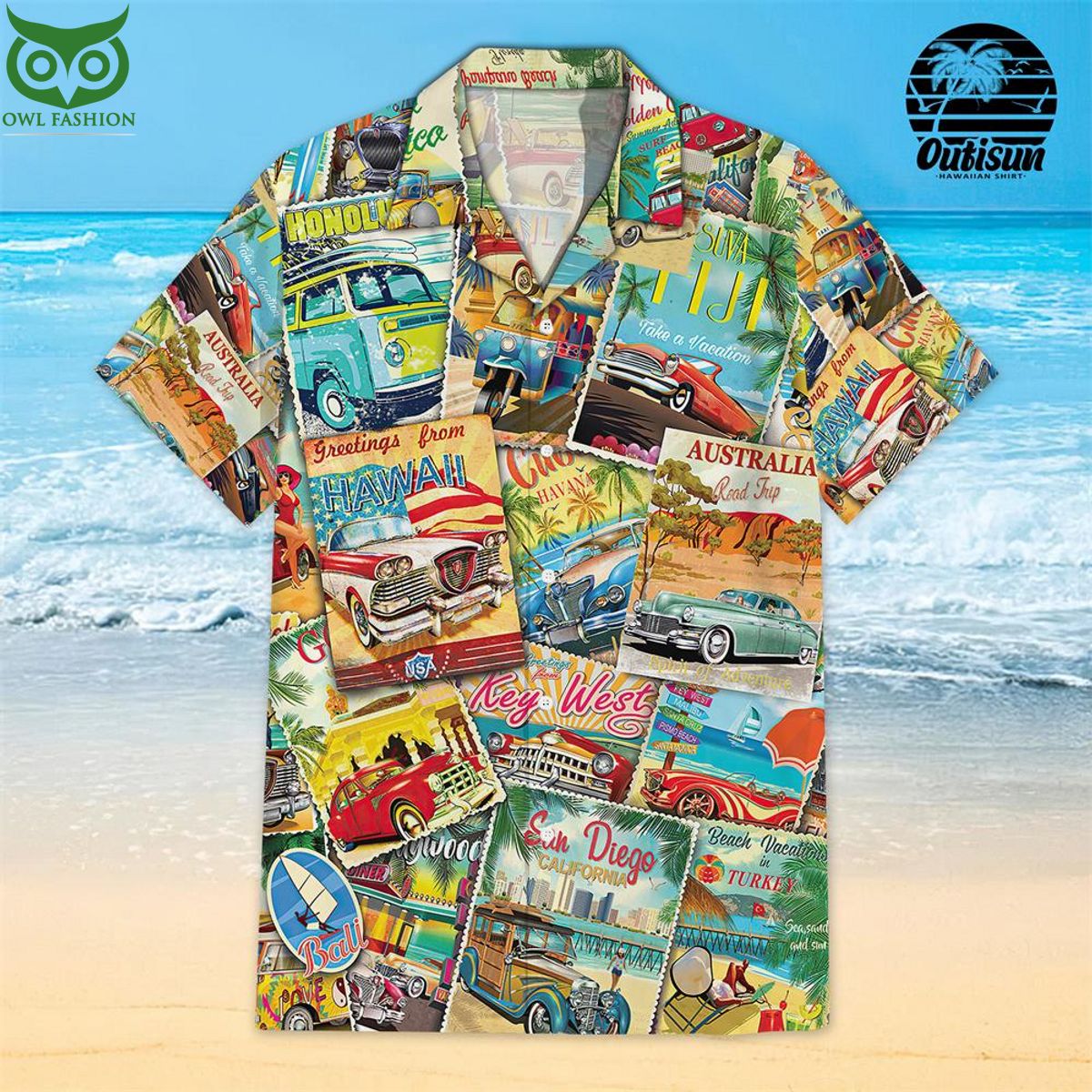 Racing Collage Hawaiian - Adult & Kids T-Shirts, Sweatshirts & Hoodies apparel design preview 1