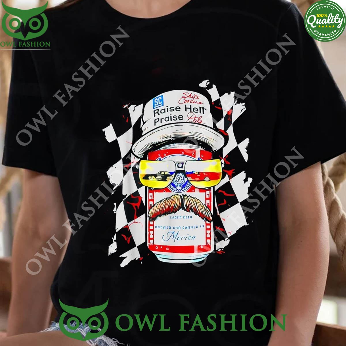 Raise hell praise dale vintage funny old man drinking - Adult & Kids T-Shirts, Sweatshirts & Hoodies apparel design preview 1