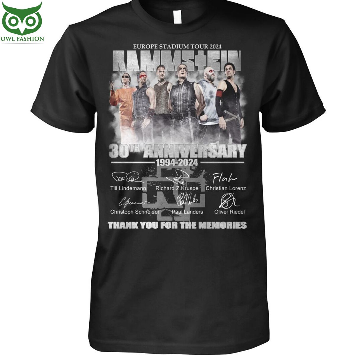 Rammstein tour 30th anniversary 1994 2024 memories - Adult & Kids T-Shirts, Sweatshirts & Hoodies apparel design preview 1