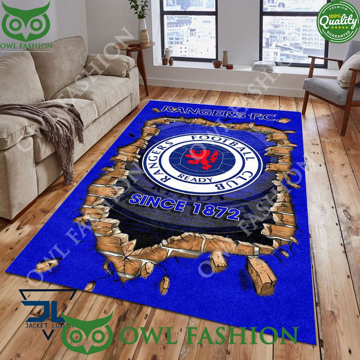 Rangers F.C. 1788 Scottish Broken Wall Living Room - Adult & Kids T-Shirts, Sweatshirts & Hoodies apparel design preview 1