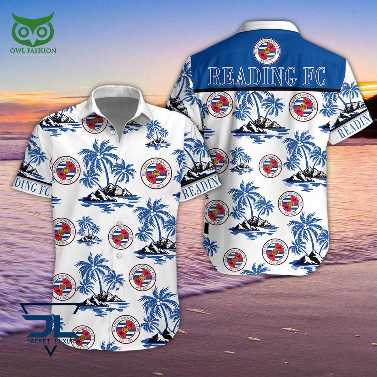Reading F.C Premier League Championship Hawaiian - Adult & Kids T-Shirts, Sweatshirts & Hoodies apparel design preview 1