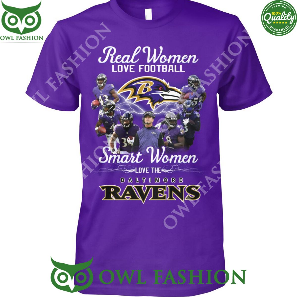 Real Women Love Football smart Baltimore Ravens - Adult & Kids T-Shirts, Sweatshirts & Hoodies apparel design preview 1