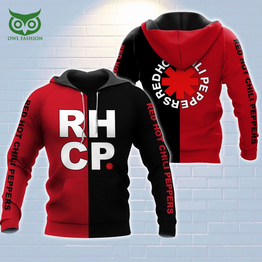 RED HOT CHILI PEPPERS Black and 3D - Adult & Kids T-Shirts, Sweatshirts & Hoodies apparel design preview 1
