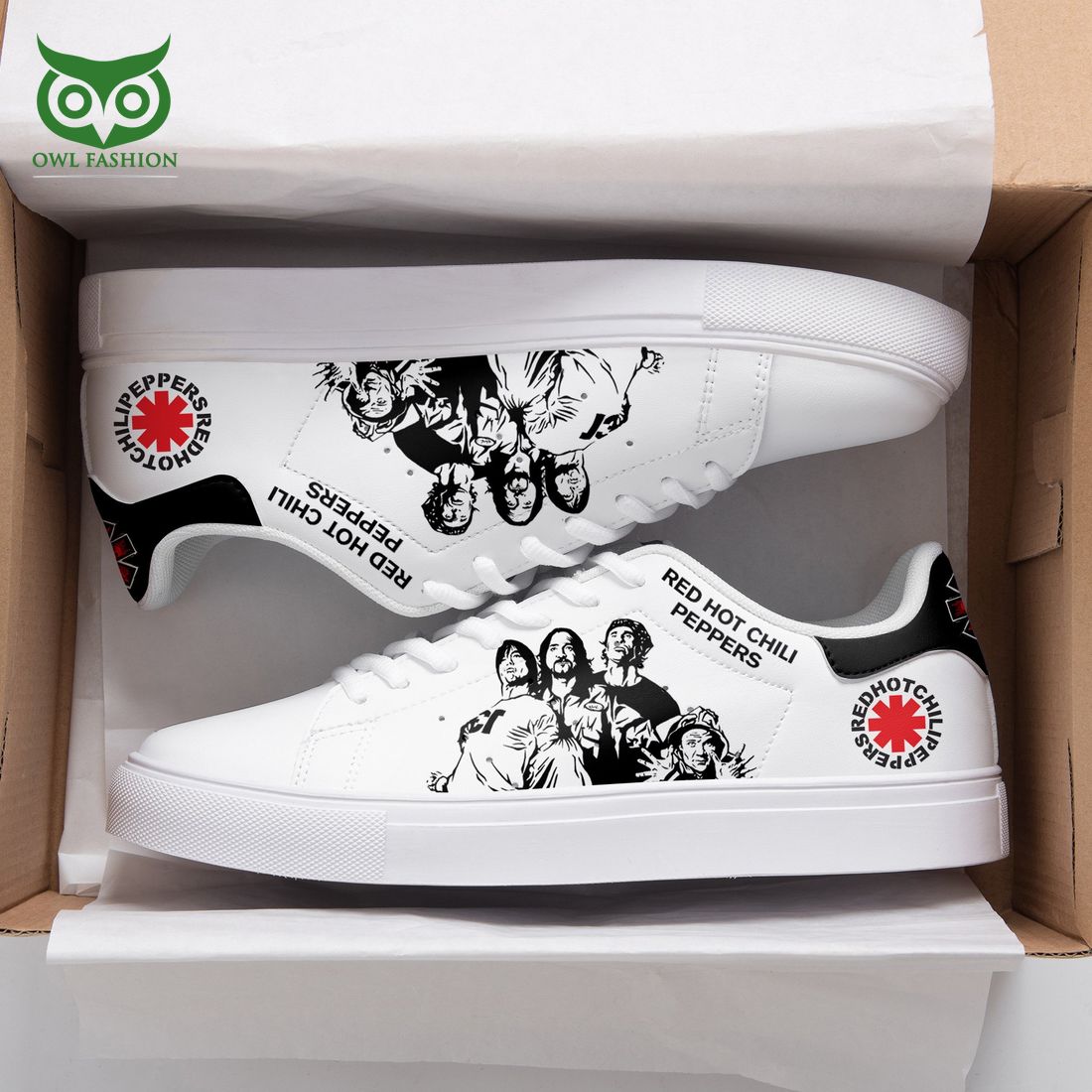 RED HOT CHILI PEPPERS Drawing Stan Smith Shoes - Adult & Kids T-Shirts, Sweatshirts & Hoodies apparel design preview 1