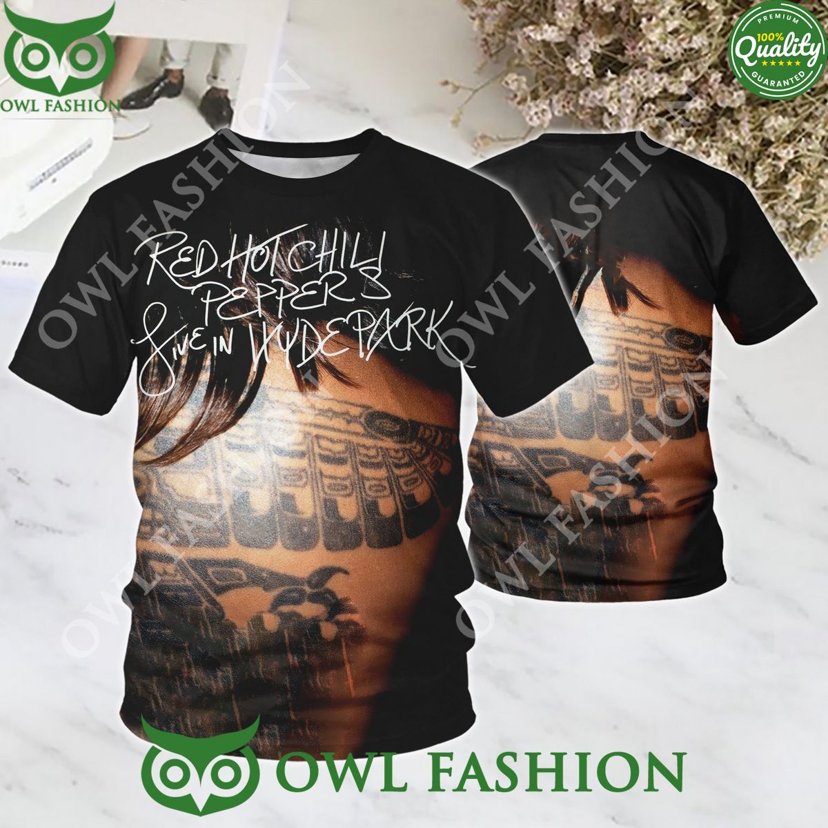 Red hot Chili Peppers Live in Hyde Park 2004 3d - Adult & Kids T-Shirts, Sweatshirts & Hoodies apparel design preview 1