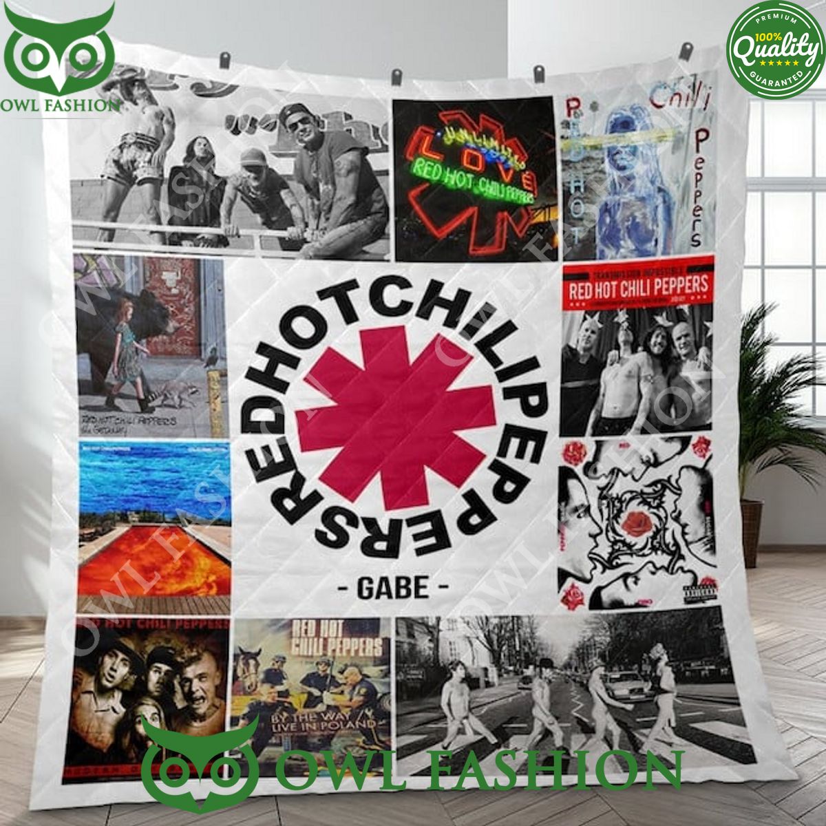 Red Hot Chili Peppers Tell Me Baby Album Quilt - Adult & Kids T-Shirts, Sweatshirts & Hoodies apparel design preview 1