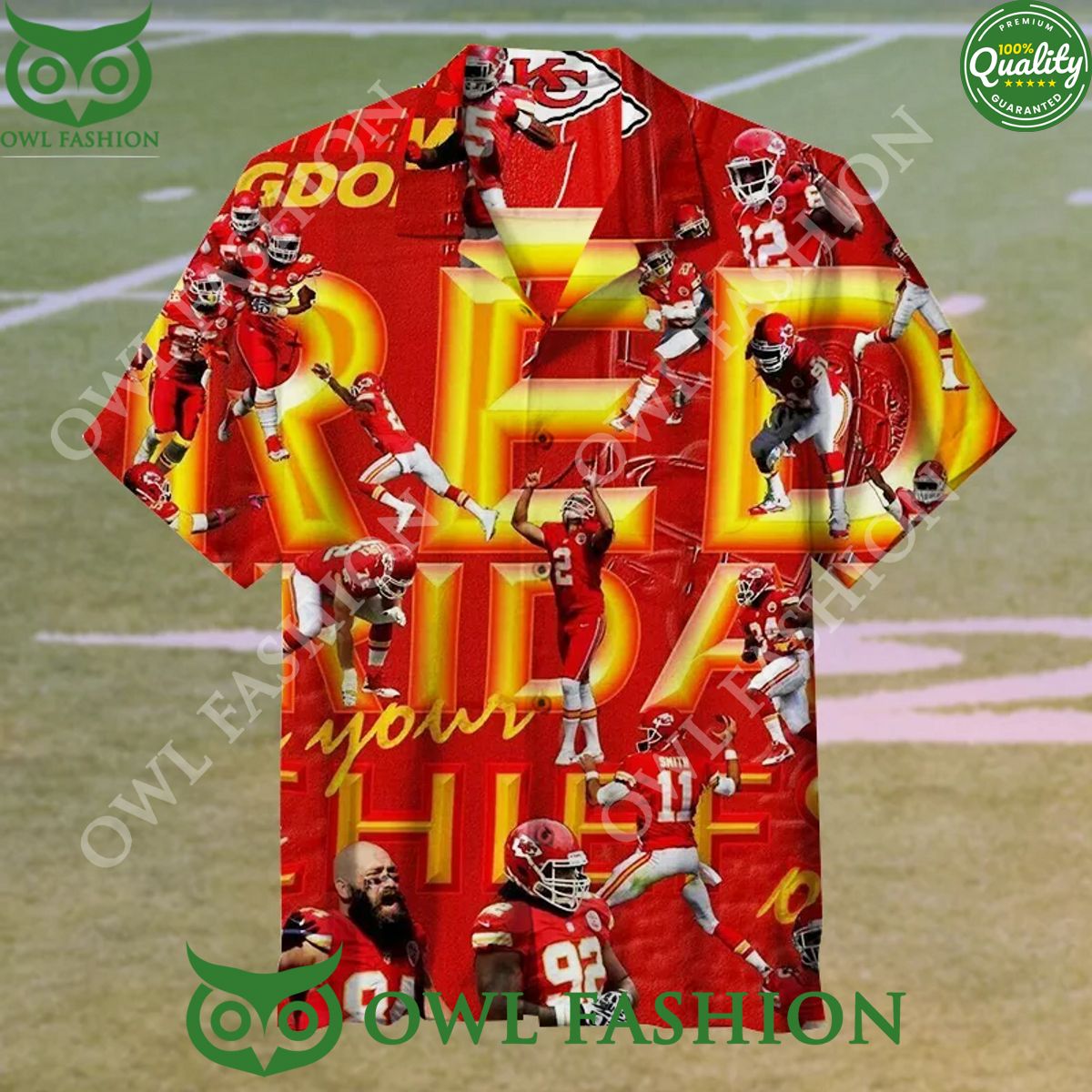 Red Players Kansas City Chiefs Hawaiian - Adult & Kids T-Shirts, Sweatshirts & Hoodies apparel design preview 1