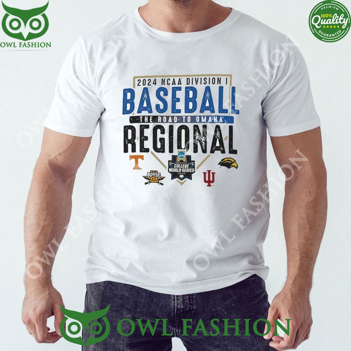 Regional The Road To Omaha Tennessee 2024 Ncaa - Adult & Kids T-Shirts, Sweatshirts & Hoodies apparel design preview 1