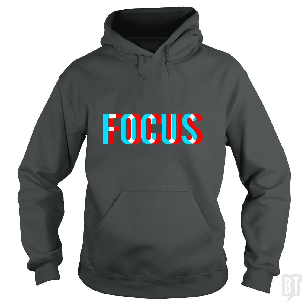 Focus- Optical Illusion Trippy Motivational - Adult & Kids T-Shirts, Sweatshirts & Hoodies apparel design preview 1