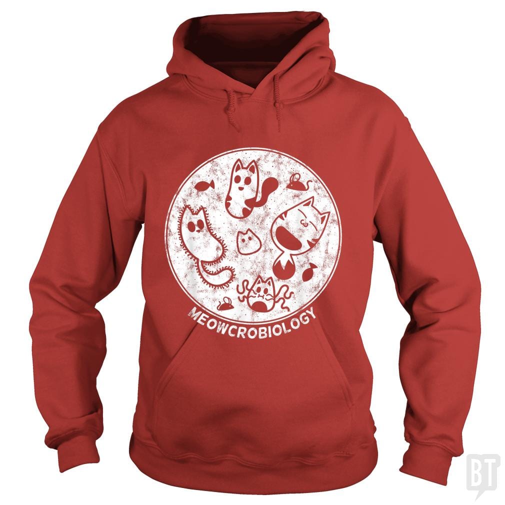 Cute Cat Distressed Bacteria Microbiology Science - Adult & Kids T-Shirts, Sweatshirts & Hoodies apparel design preview 1
