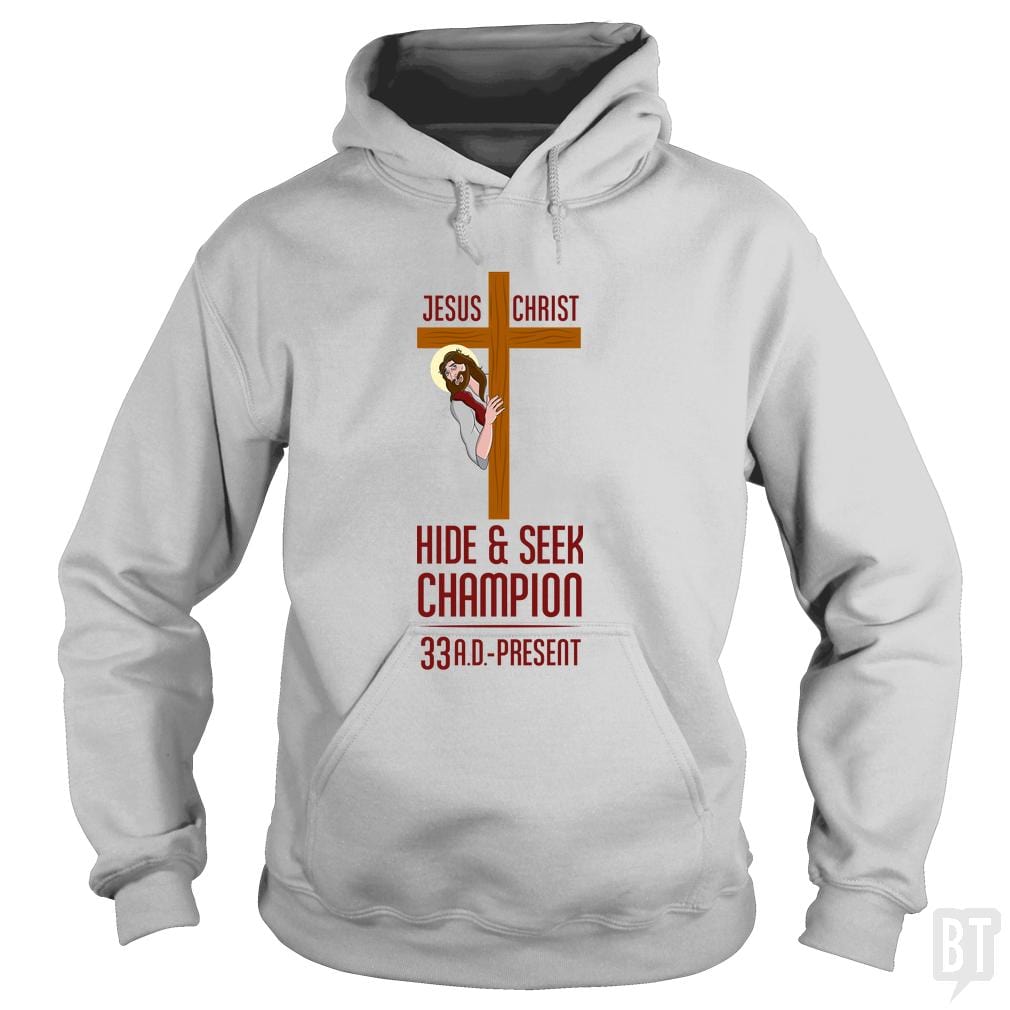 Jesus Christ Hide and Seek - Adult & Kids T-Shirts, Sweatshirts & Hoodies apparel design preview 1