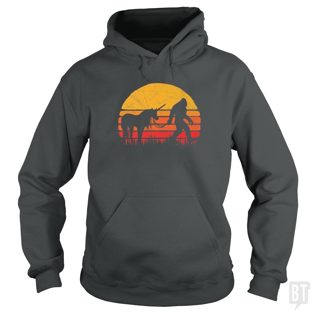 Funny Bigfoot Sasquatch and Unicorn - Adult & Kids T-Shirts, Sweatshirts & Hoodies apparel design preview 1