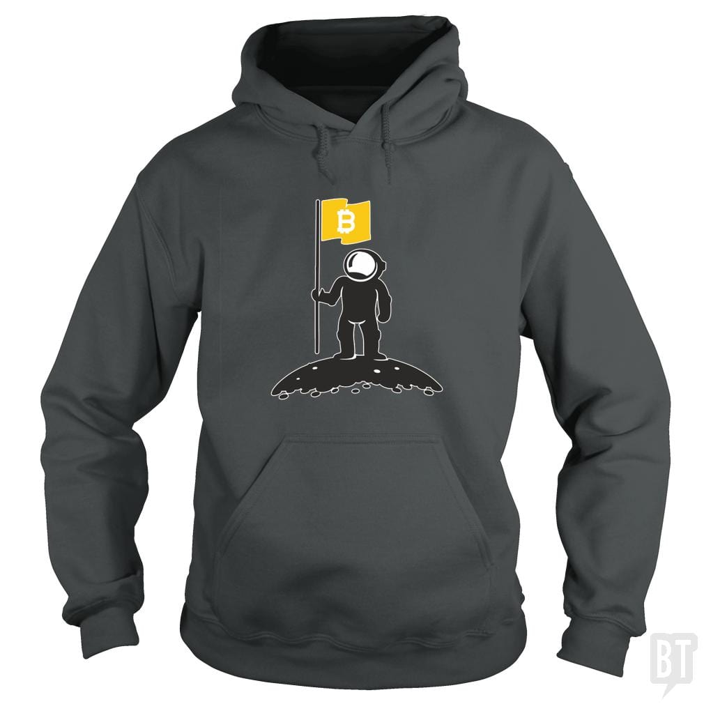 Bitcoin To The Moon - Adult & Kids T-Shirts, Sweatshirts & Hoodies apparel design preview 1