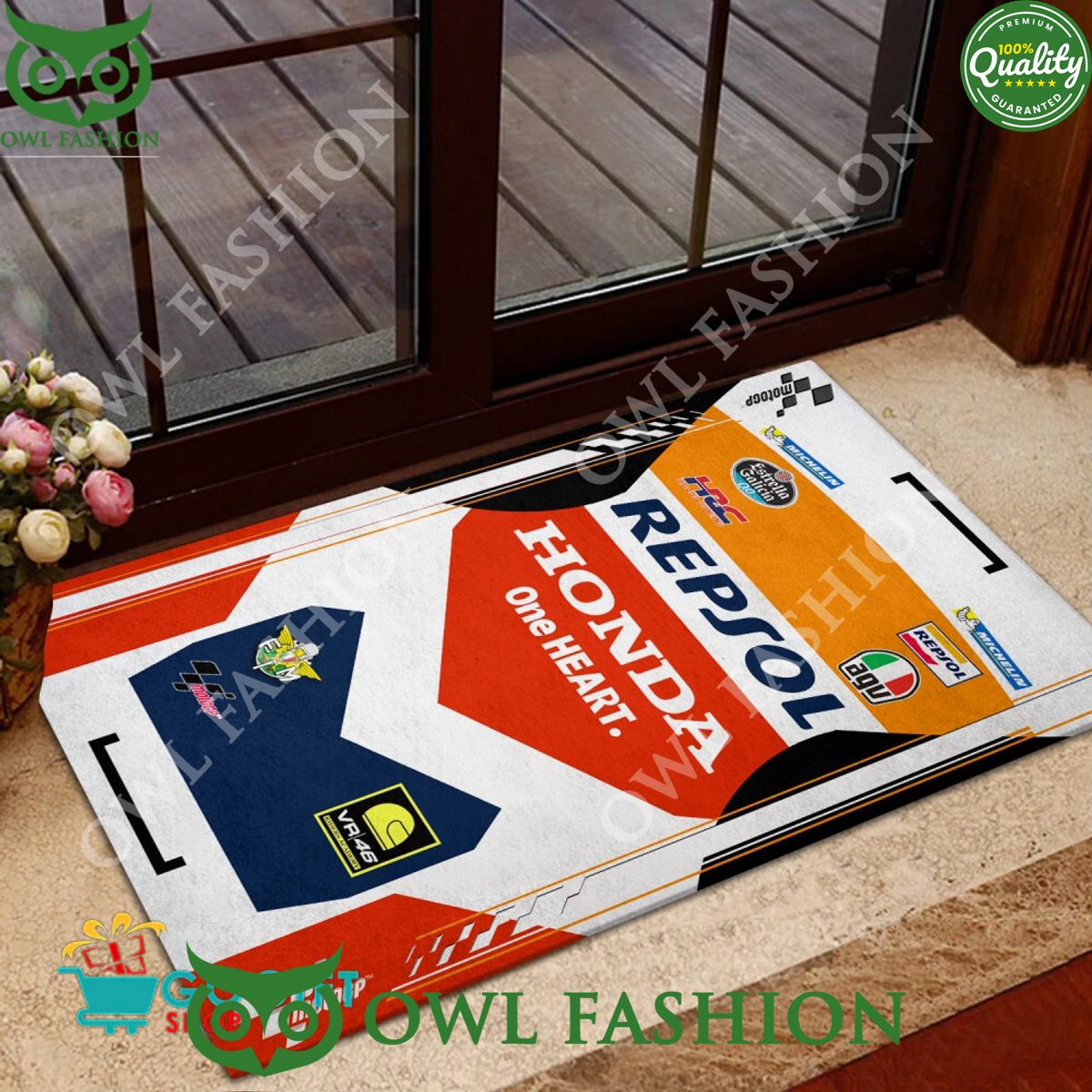 Repsol Honda Team 2024 Motorcycle Doormat - Adult & Kids T-Shirts, Sweatshirts & Hoodies apparel design preview 1