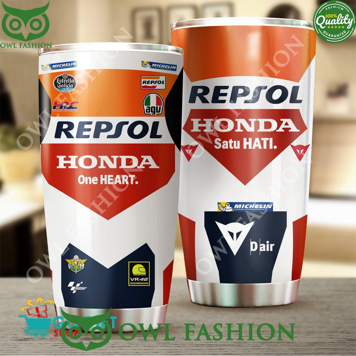 Repsol Honda Team One Heart Racing Tumbler Cup - Adult & Kids T-Shirts, Sweatshirts & Hoodies apparel design preview 1