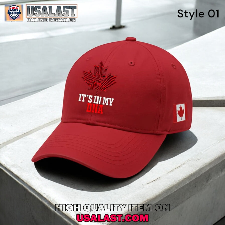 Retro Canada is in my DNA Print Baseball Cap - Adult & Kids T-Shirts, Sweatshirts & Hoodies apparel design preview 1