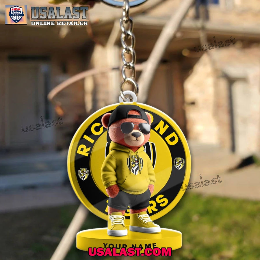 Richmond Football Club Teddy Bear Custom Keychain - Adult & Kids T-Shirts, Sweatshirts & Hoodies apparel design preview 1