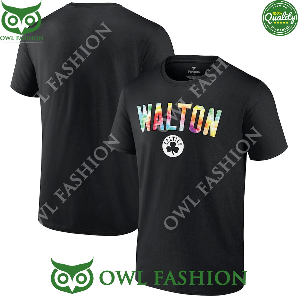 Rip Bill Walton Black Boston Celtics - Adult & Kids T-Shirts, Sweatshirts & Hoodies apparel design preview 1
