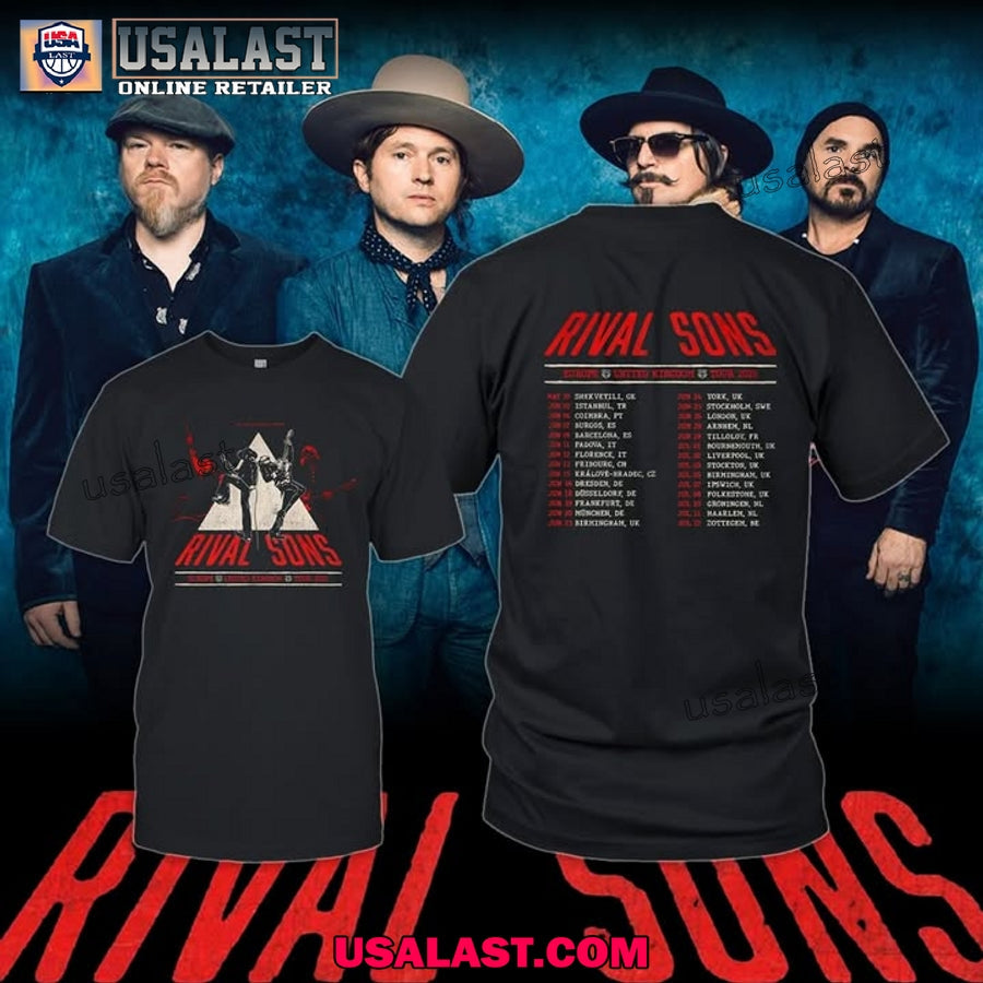 Rival Sons Europe And United Kingdom Tour 2025 - Adult & Kids T-Shirts, Sweatshirts & Hoodies apparel design preview 1