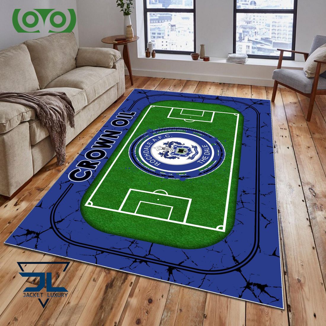 Rochdale AFC EFL Championship Carpet Rug - Adult & Kids T-Shirts, Sweatshirts & Hoodies apparel design preview 1