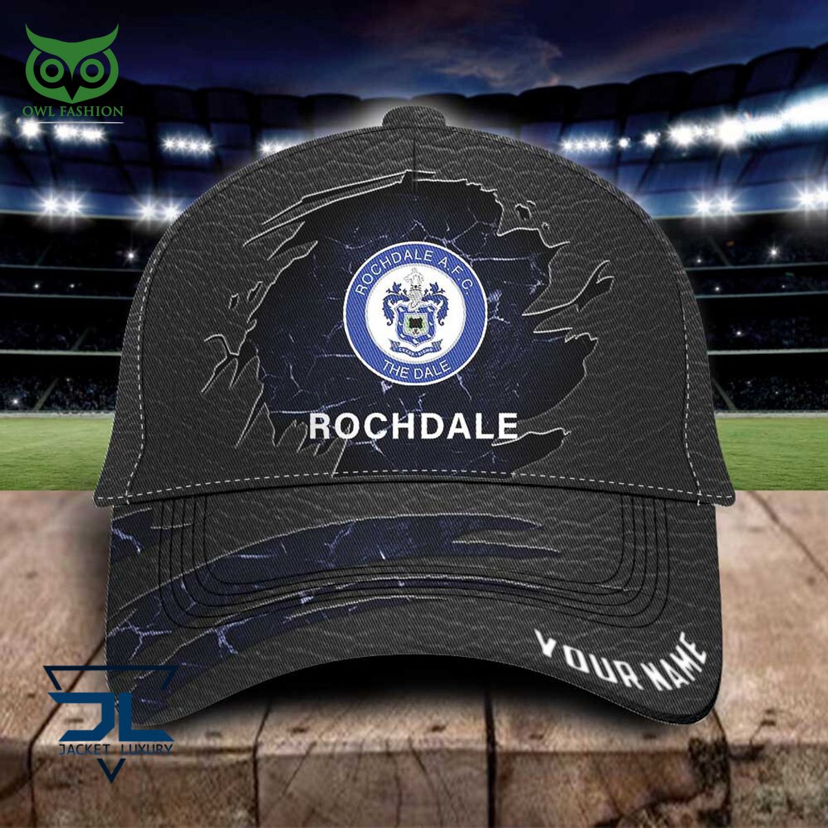 Rochdale AFC EFL Personalized Leather Classic Cap - Adult & Kids T-Shirts, Sweatshirts & Hoodies apparel design preview 1