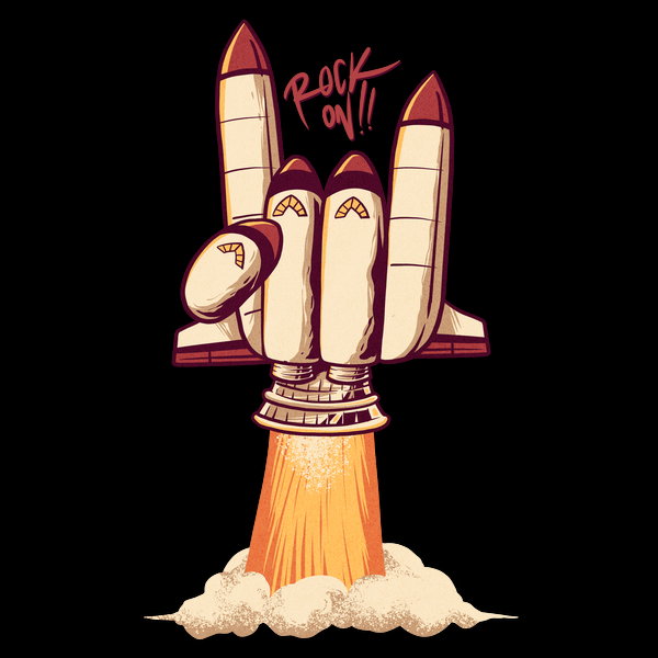 Rocket Rocks - Adult & Kids T-Shirts, Sweatshirts & Hoodies apparel design preview 1