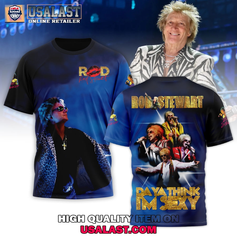 Rod Stewart Da Ya Think I'm Sexy 3D - Adult & Kids T-Shirts, Sweatshirts & Hoodies apparel design preview 1