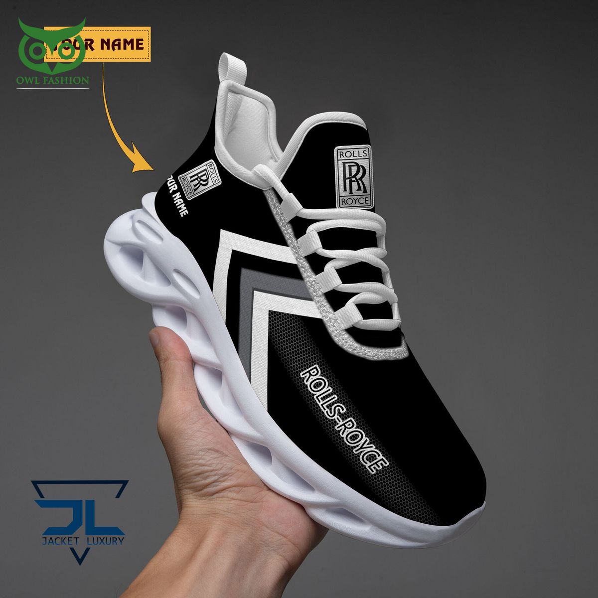 Rolls Royce Car Brand Logo Customized Max Soul Shoes - Adult & Kids T-Shirts, Sweatshirts & Hoodies apparel design preview 1