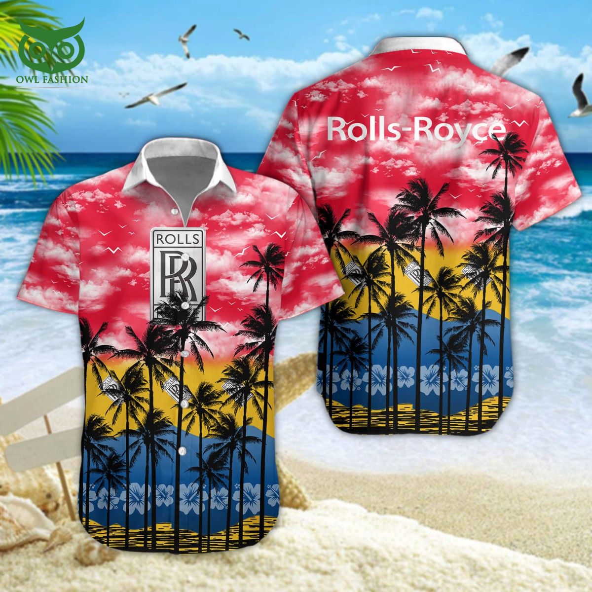 Rolls Royce Luxury Car Brand Hawaiian Short - Adult & Kids T-Shirts, Sweatshirts & Hoodies apparel design preview 1