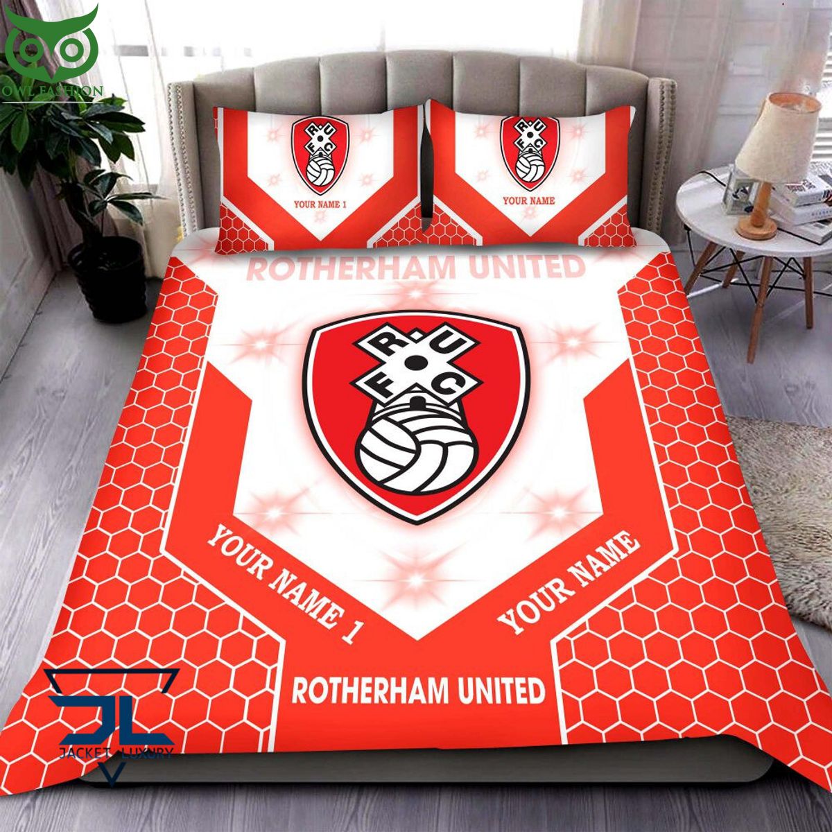 Rotherham United EFL Champion Customized Bedding Set - Adult & Kids T-Shirts, Sweatshirts & Hoodies apparel design preview 1
