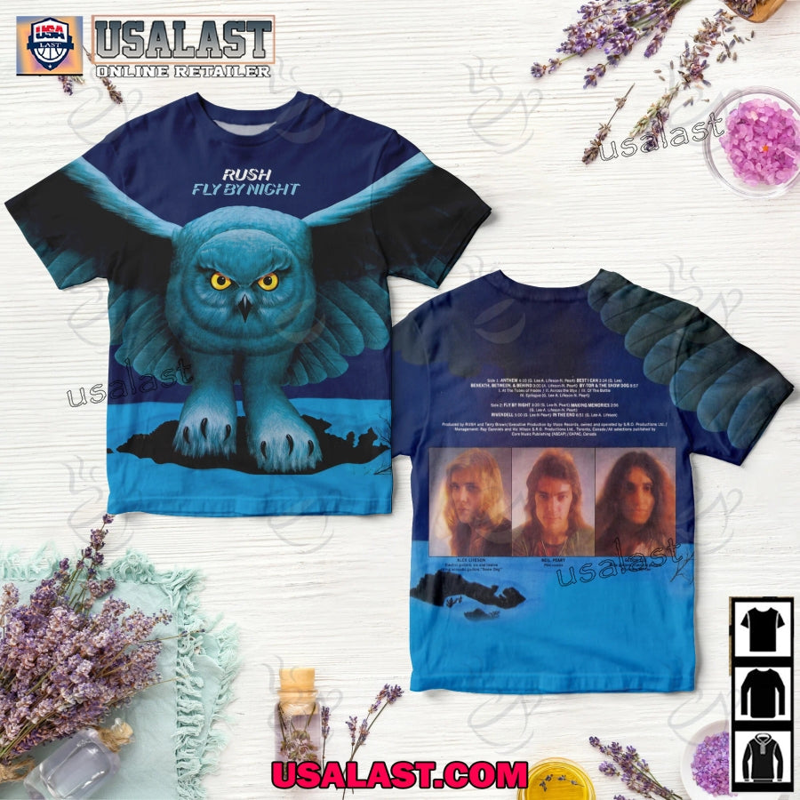 Rush Fly By Night Album Cover 3D - Adult & Kids T-Shirts, Sweatshirts & Hoodies apparel design preview 1