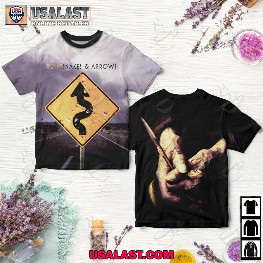 Rush Snakes Arrows Album Cover 3D - Adult & Kids T-Shirts, Sweatshirts & Hoodies apparel design preview 1