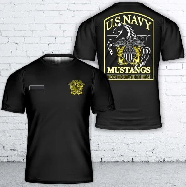Custom Name US Navy Mustangs 3D - Adult & Kids T-Shirts, Sweatshirts & Hoodies apparel design preview 1