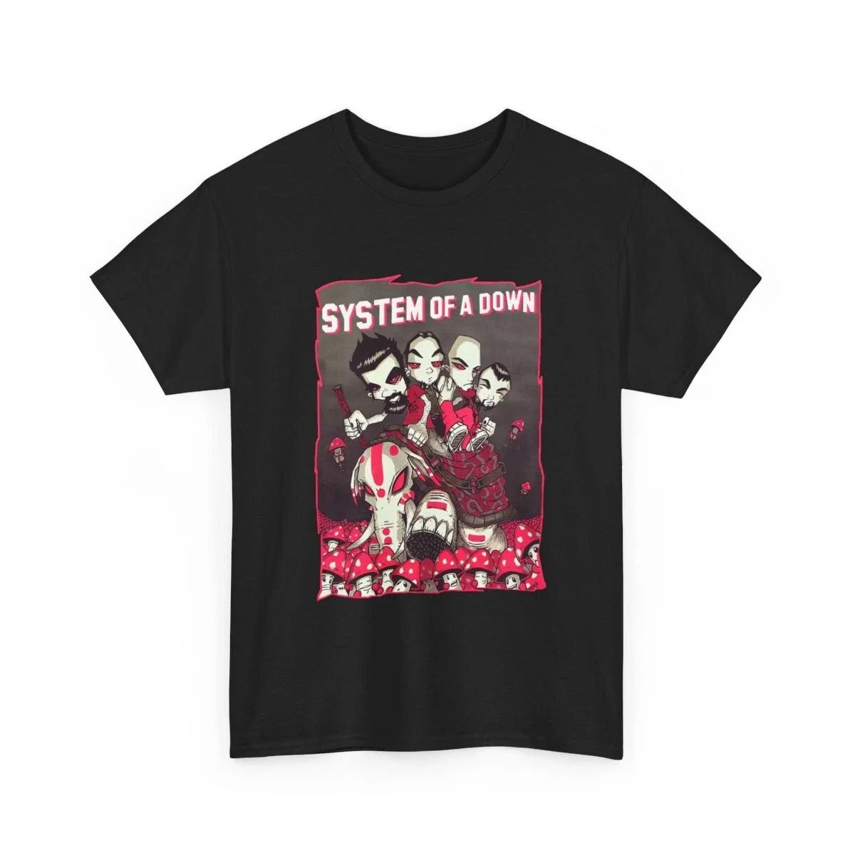 SYSTEM OF A DOWN Mushroom People Cotton All Size S to - Adult & Kids T-Shirts, Sweatshirts & Hoodies apparel design preview 1