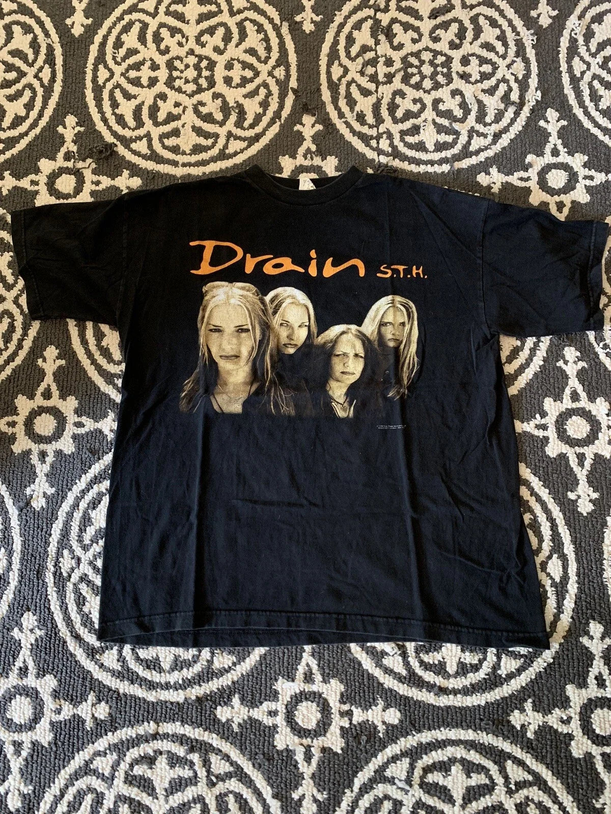 Vintage 90s DRAIN STH Grunge Metal Size XL Tour Punk - Adult & Kids T-Shirts, Sweatshirts & Hoodies apparel design preview 1